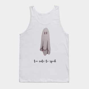 Too cute to spook cute watercolor ghost Tank Top